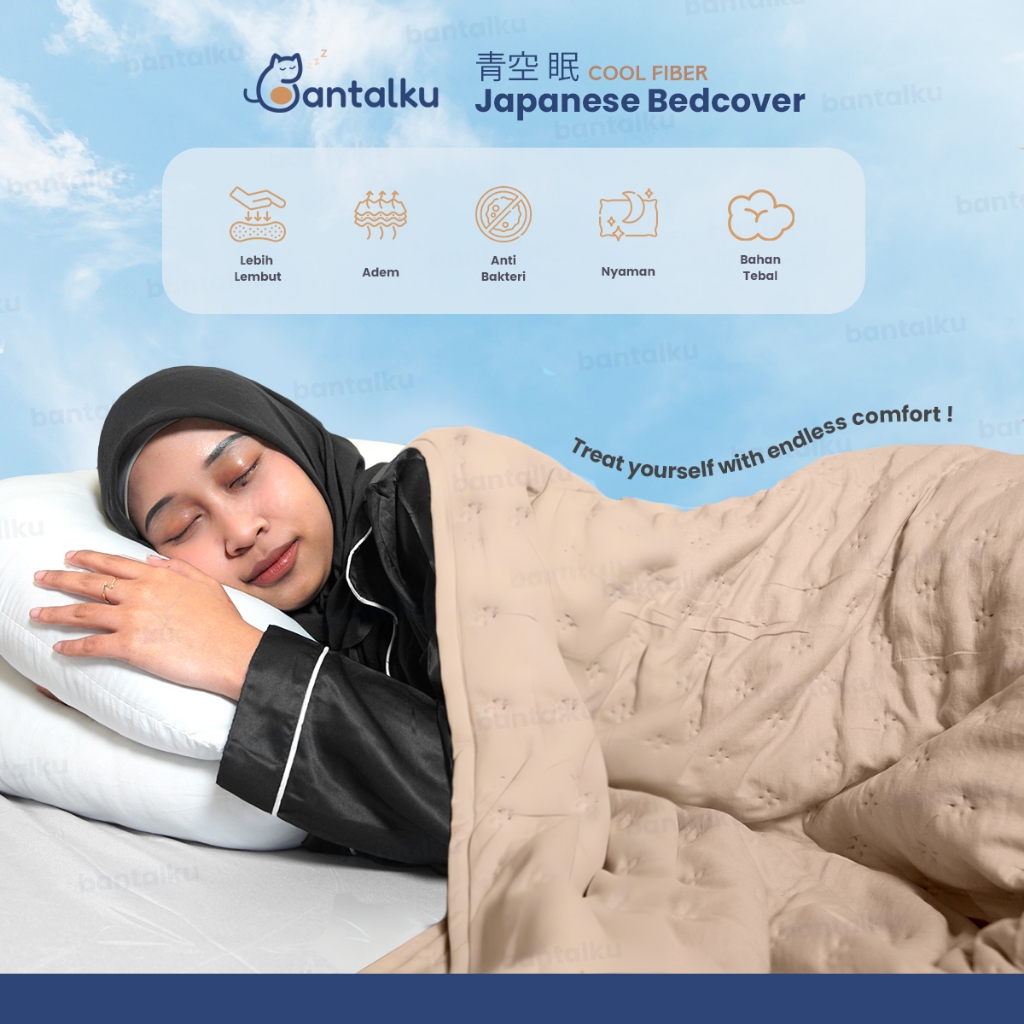 Bantalku [ BED COVER ONLY ] Bed Cover Selimut Tidur Lembut Motif Polos - Soft Blanket Selimut Polos 