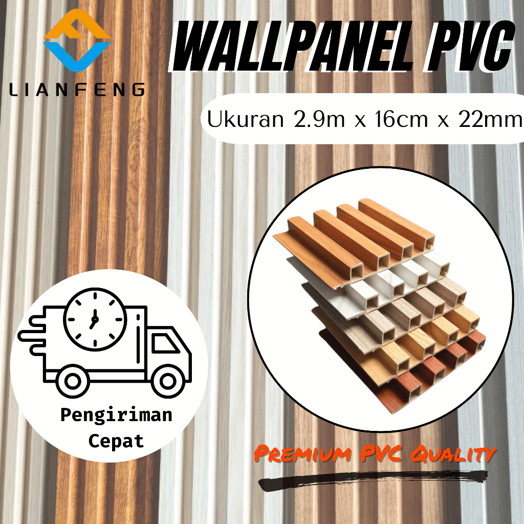 WPC Wallpanel Dinding 290x16cm - Wood Panel Kayu Dekorasi Interior Mewah - Wallpaper 3D Kisi Kisi Ka