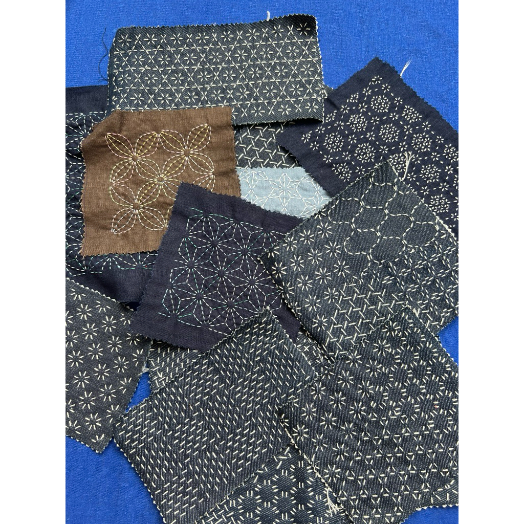 Patch Sashiko Denim Jeans Handmade Celana Jepang Bordir