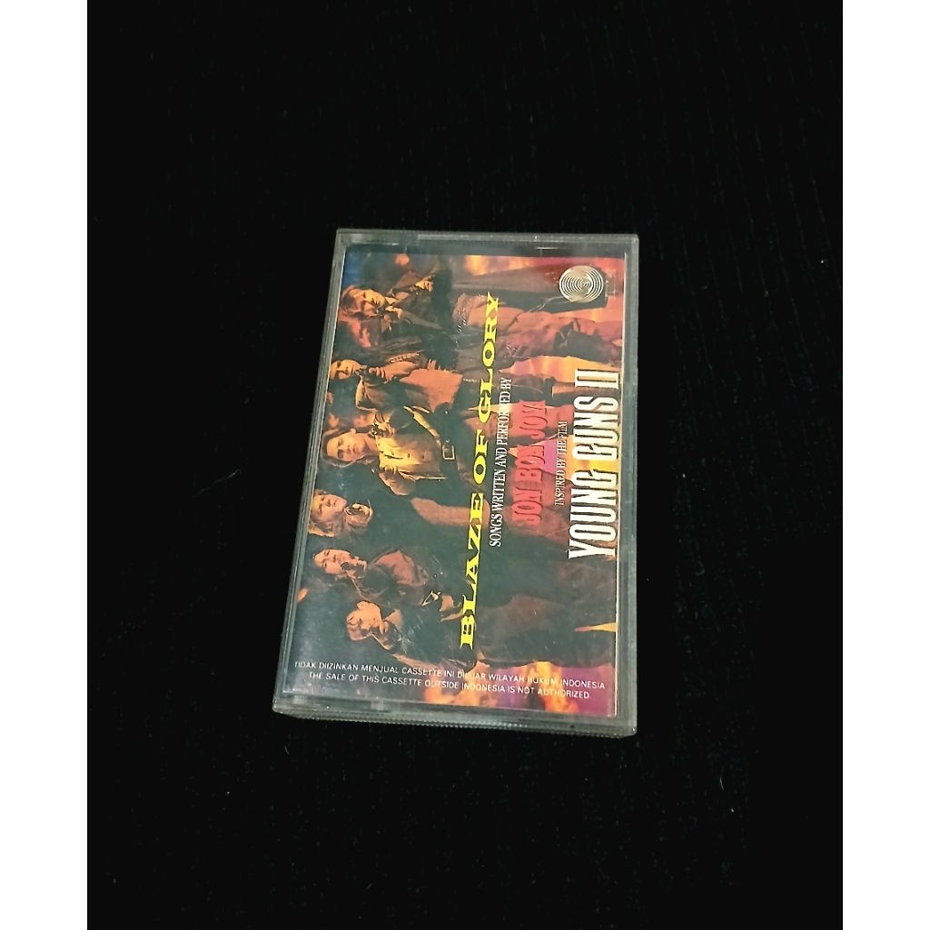 Kaset Pita JON BON JOVI - Blaze of Glory Young Guns II || Cover No Coretan, Casing Kaset Antik