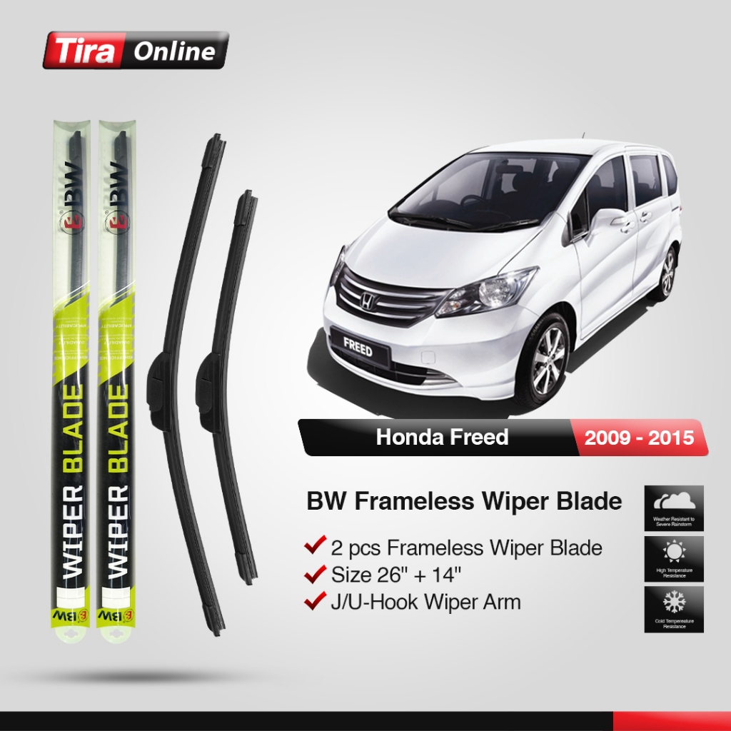 BW Wiper Frameless Honda Freed (2009 - 2015) (26 + 14)