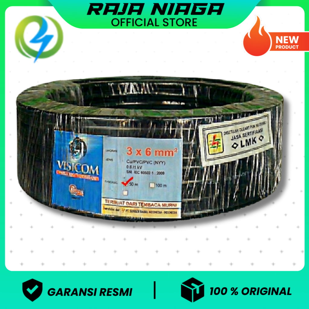 KABEL NYY 3X6 VISICOM 50 METER