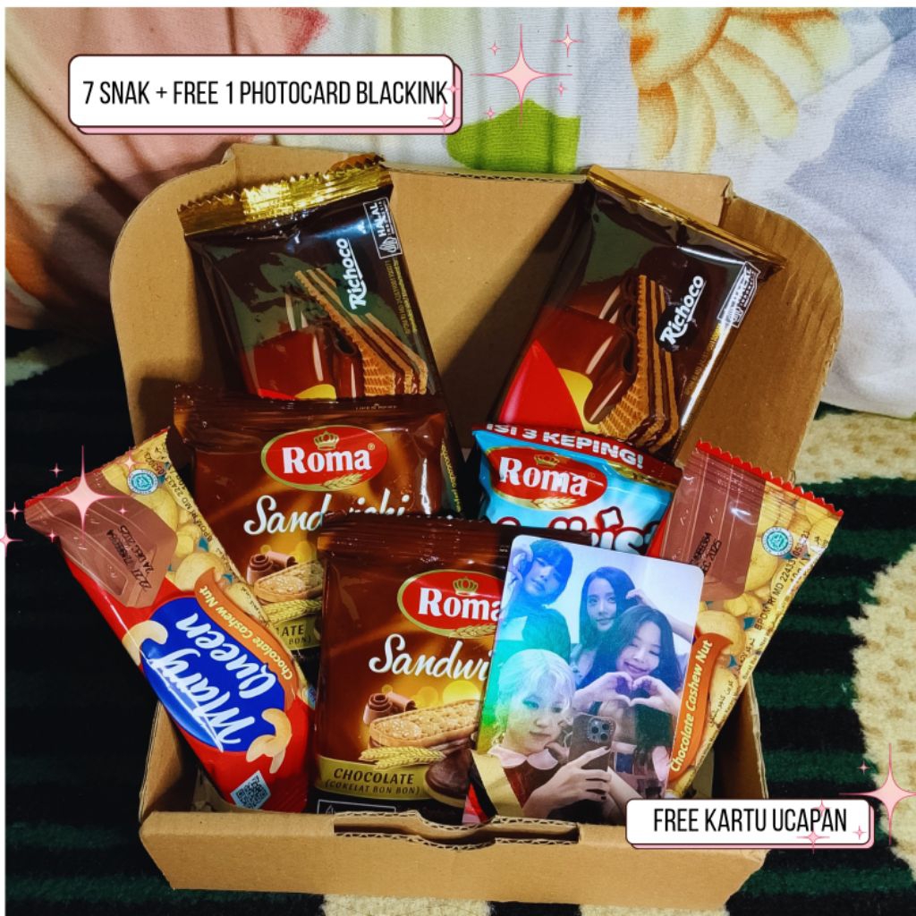 Gift box Snack cewek cowok birthday hampers valentine aesthetic
