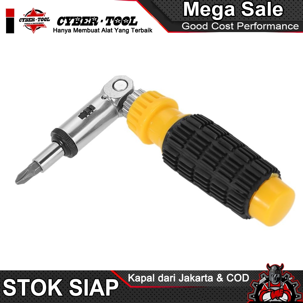 Kepala Obeng Ratchet Magnetic SET RACHET Screwdriver Set Gagang Obeng Multifungsi RATCHET Hexagonal 