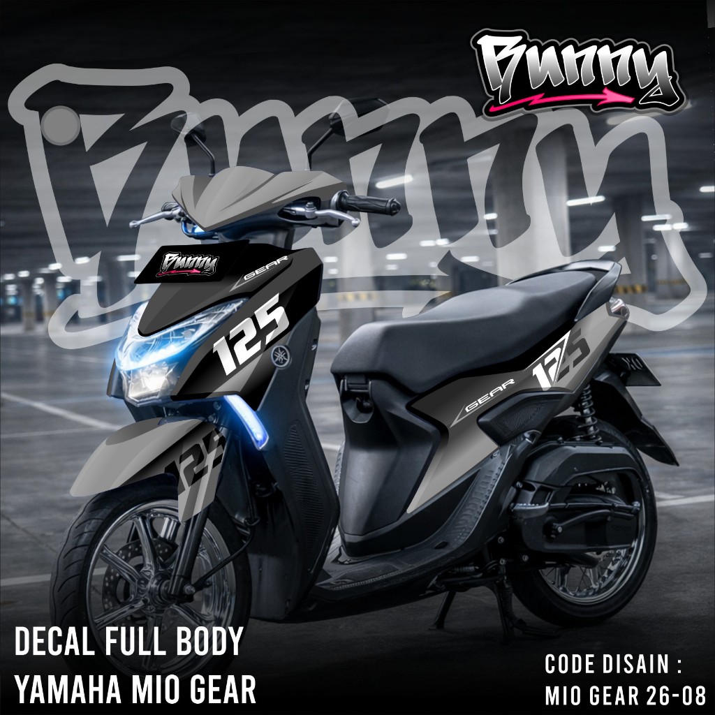 (COD) TERBARU Decal Sticker Motor Yamaha Mio Gear Tahun 2020 2021 2022 2023 2025 Full body - Stiker 