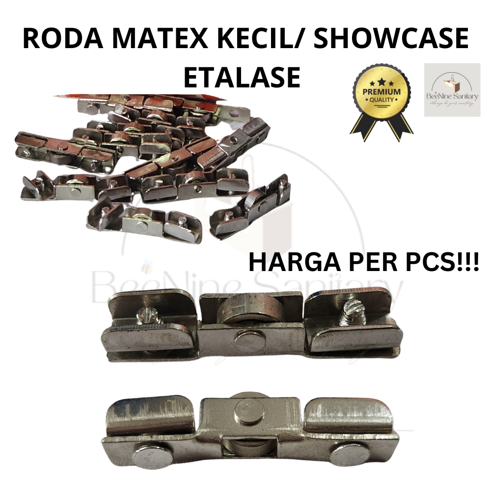 Roda Matex Kecil Stainless Steel Premium/ roda etalase showcase real pict/ Pintu Etalase Kaca Geser/