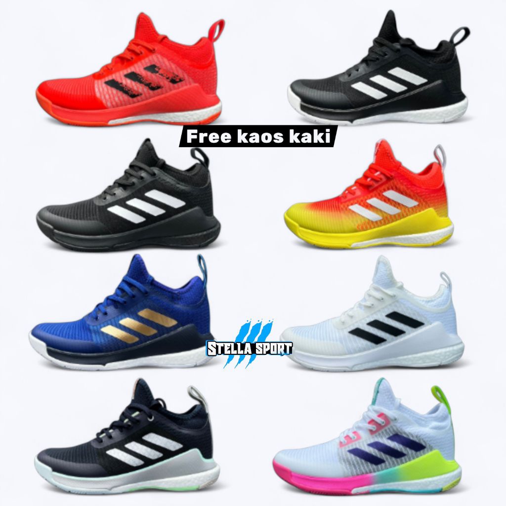 Sepatu Adidas Crazyflight Mid Grade ORI Sepatu voli pria wanita / sepatu basket Adidas