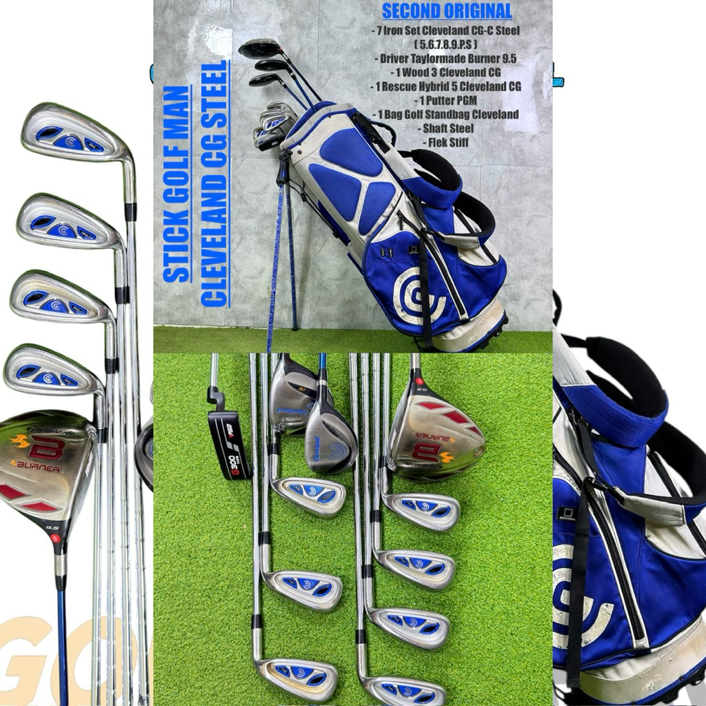 Stick Golf Man Cleveland CG Bekas Original Fullset Bag Golf