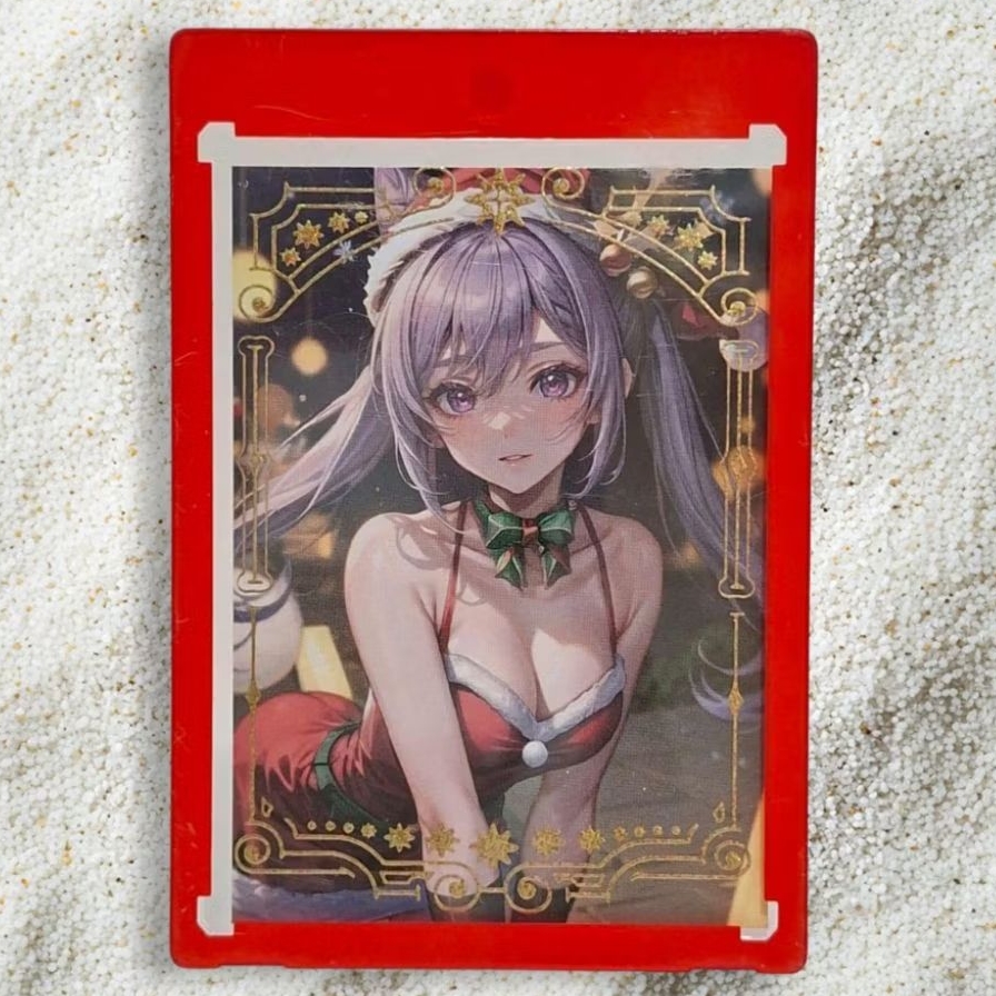 Kartu CCG Magnetic Case Genshin Impact Keqing Christmas
