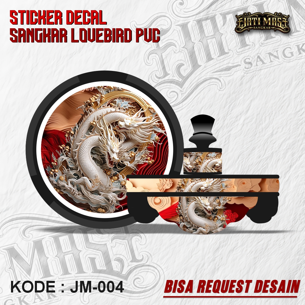 Stiker Sangkar Lovebird Decal Tebok Custom Variasi