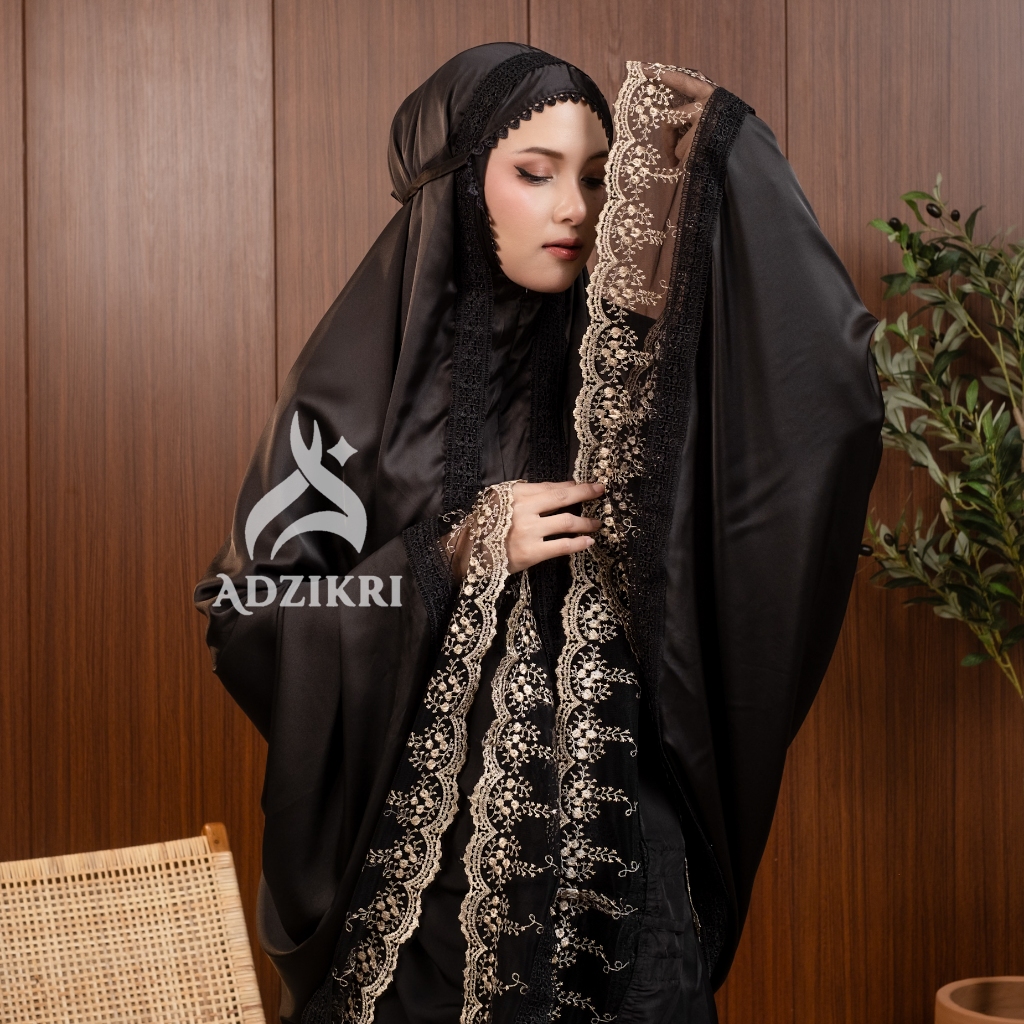 ADZIKRI - Mukena 2 in 1 Armany Silk Renda Two Tone Fahima