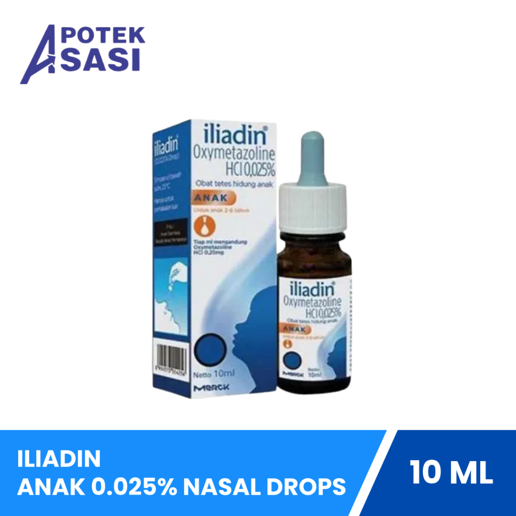 Iliadin Anak 0.025% Nasal Drop 10 Ml - Obat Tetes Hidung Dekongestan