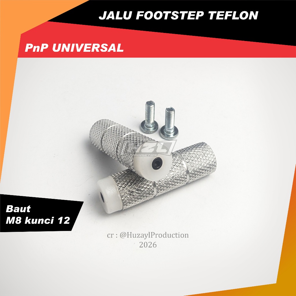 Jalu Footstep Teflon Universal Jalu Teflon Underbone Kunci 12 dan 14