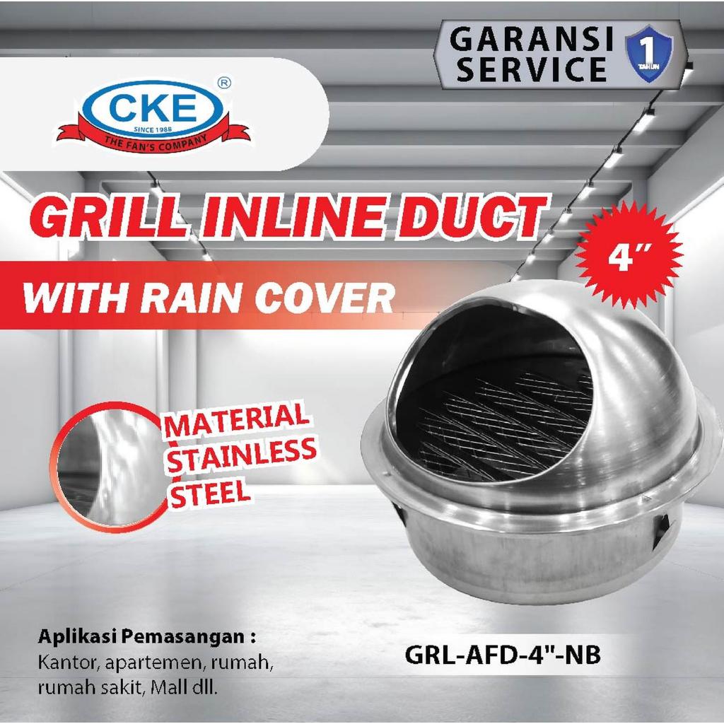 Tutup Cerobong Asap 4" Inch Stainless 201 Penutup Cooker Hood Exhaust