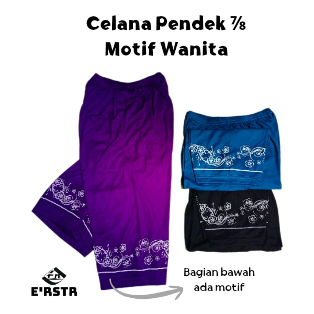 (isi 5pcs) Harga grosir - celana santai wanita dibawah lutut - celana tidur dewasa - kolor 7/8 cewe