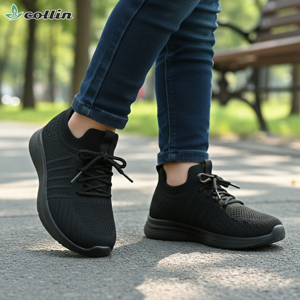 COLLIN Sepatu rajut unisex sepatu pria dan wanita sepatu sport CLL2621 --- A1