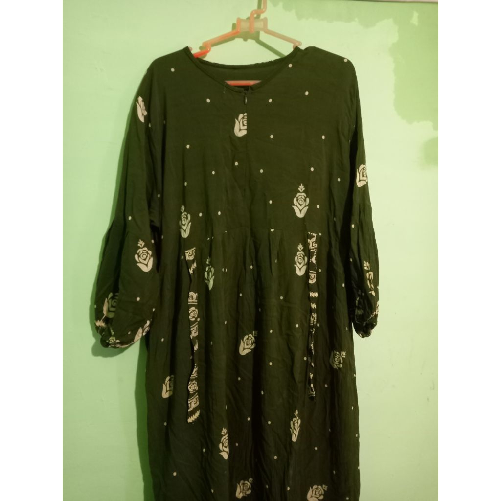 Gamis chibi jumbo warna hijau botol