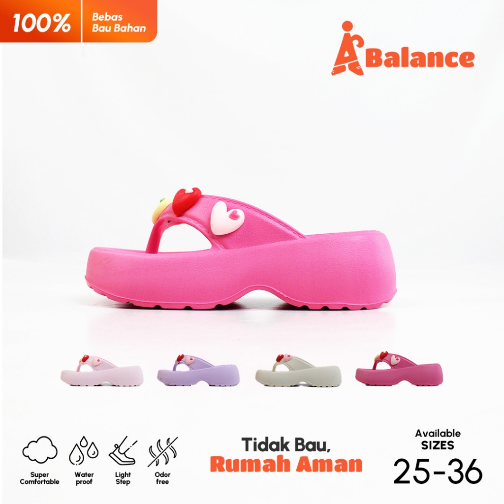 Air-Balance Sandal Japit Anak Love Wedges Anak Cewek Casual Tidak Licin 803SM-F