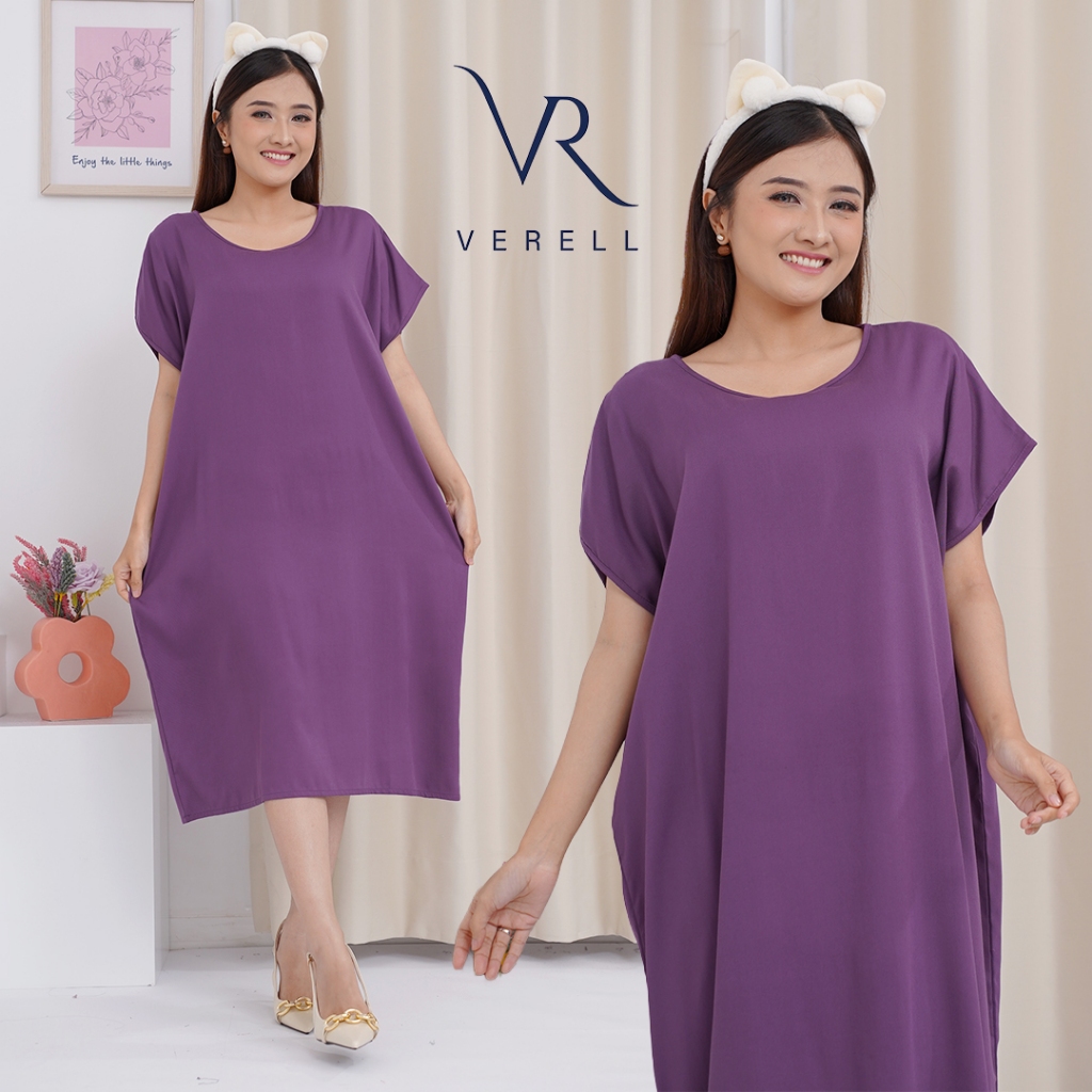 Daster rayon selutut polos bahan twill tebal