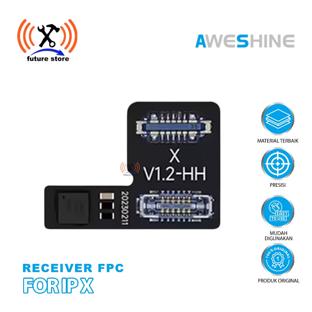 FPC FACE ID AWESHINE NON REMOVAL IPHONE X ORIGINAL - FLEXY FPC AWESHINE REPAIR FACE ID IPH X TANPA P