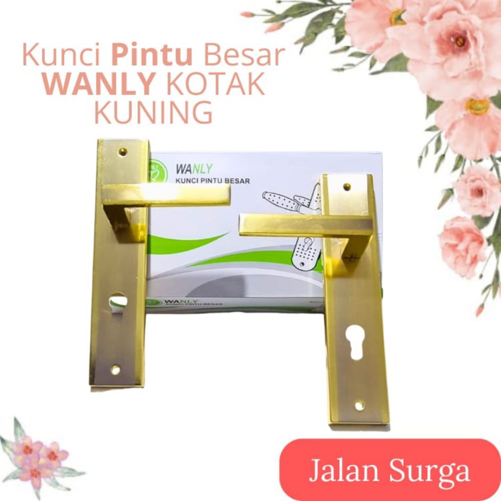 Kunci Pintu Besar / Slot Pintu Besar Wanly Kotak Kuning