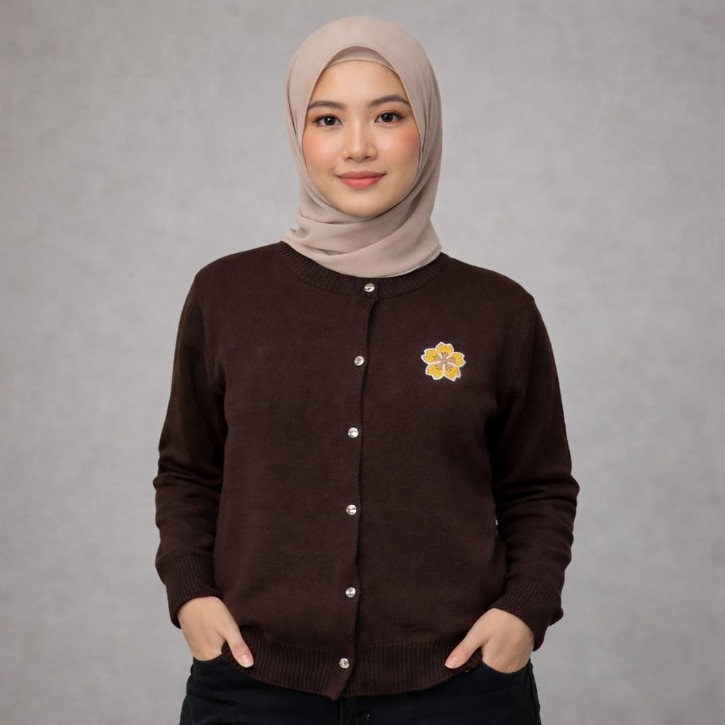 Alma cardigan- crop cardigan, cardigan korea, baju lengan panjang wanita,basic cardigan