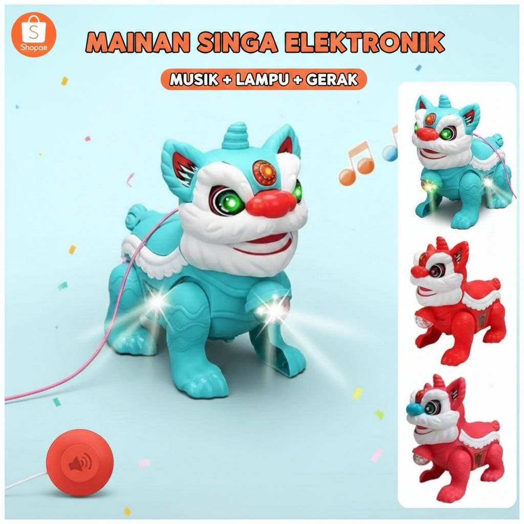 Barongsai Mainan Anak-anak / Mainan Barongsai/Hadiah Imlek / Barongsai Imlek/Barongsai Karakter