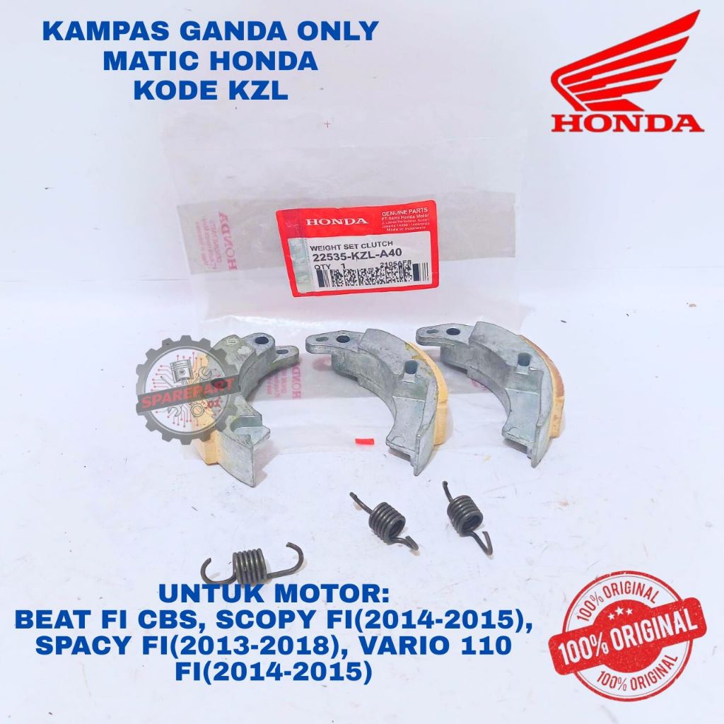 KAMPAS GANDA ONLY MATIC ORIGINAL HONDA KODE KZL BEAT,  BEAT  FI CBS, SCOOPY FI (2014-2015), SPAACY F