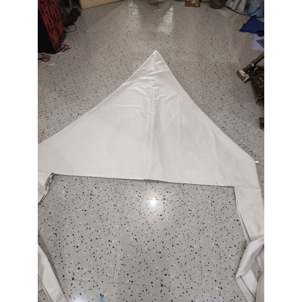 atap tenda kerucut / daun tenda kerucut ukuran 2x2 bahan poliester D 420