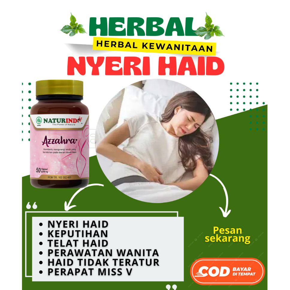 Azzahra Herbal Nyeri Haid Keputihan Gatal Bau Sedap Naturindo || Herbal Kewanitaan Azzahra Manjakani