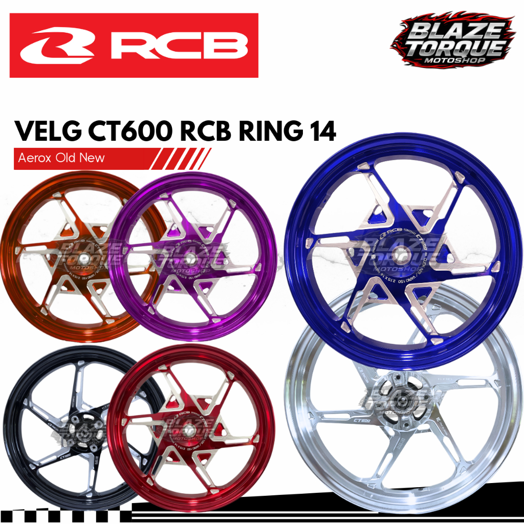 Velg RCB CT600 Aerox Old / Aerox New CNC Ring 14 Original RCB CT 600