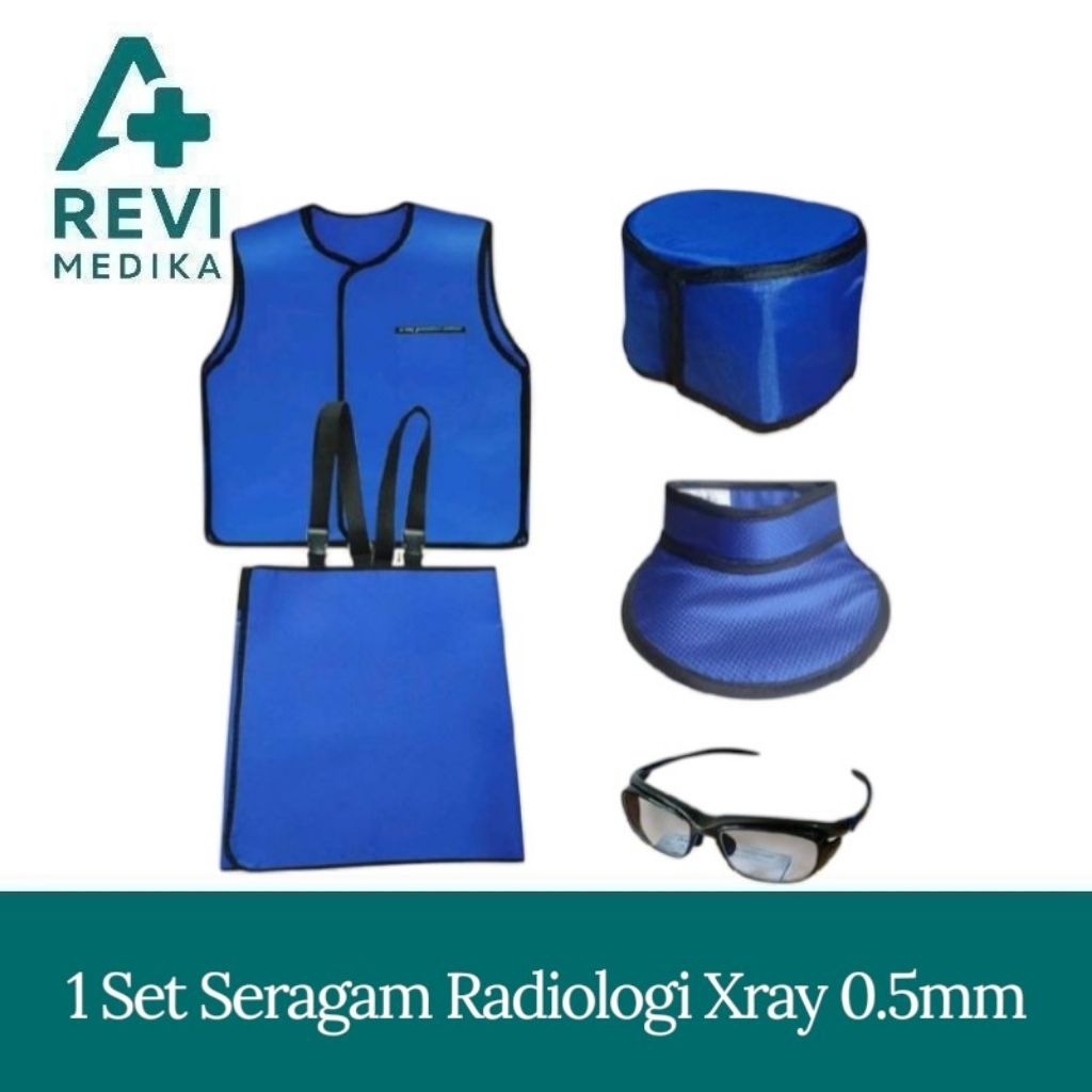 1 SET APRON XRAY SUIT / APRON CAP XRAY / APRON TYROID XRAY / KACAMATA PB XRAY 0,5mm