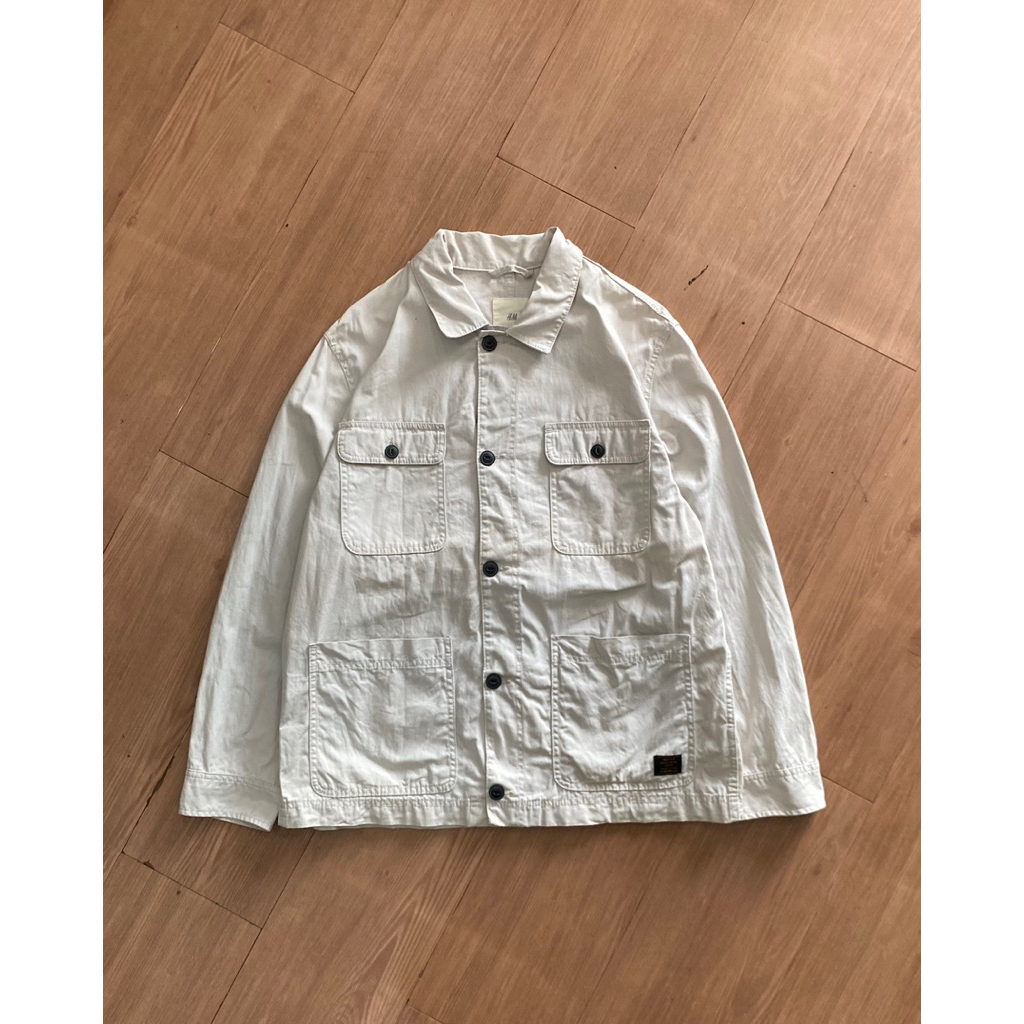 JAKET CASUAL VINTAGE STREETWEAR HM OUTER CANVAS KATUN PRIA