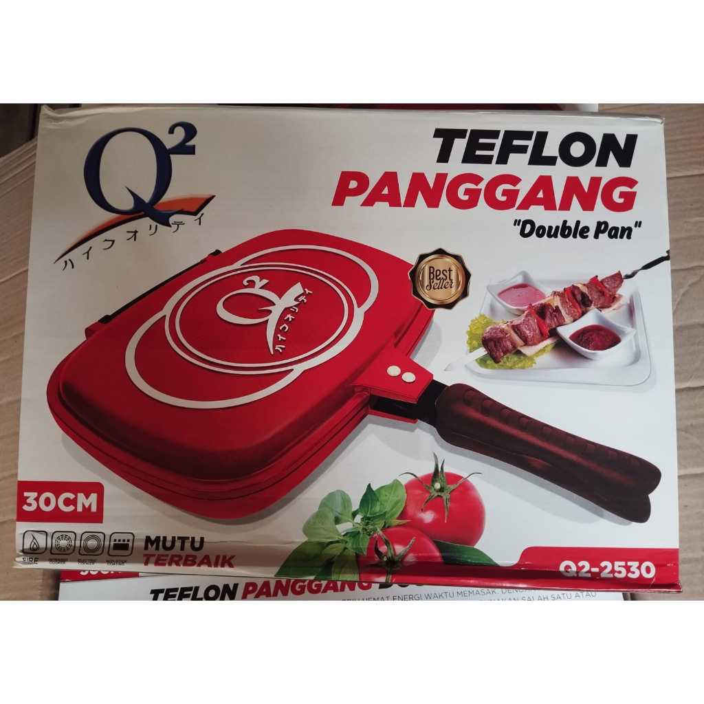 Teflon Panggang Double Pan Tebal Q2-2530 30cm
