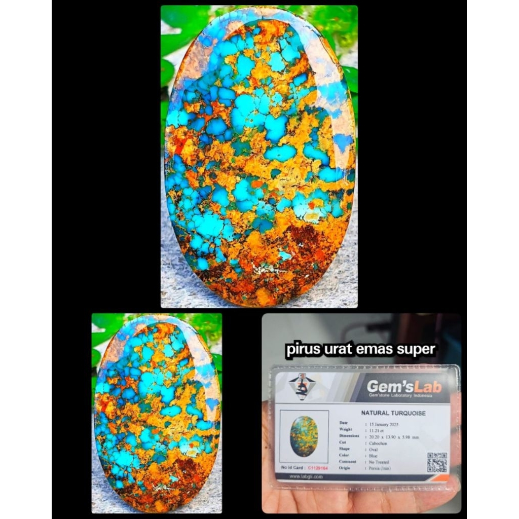 batu pirus loostone urat emas asli persian iran