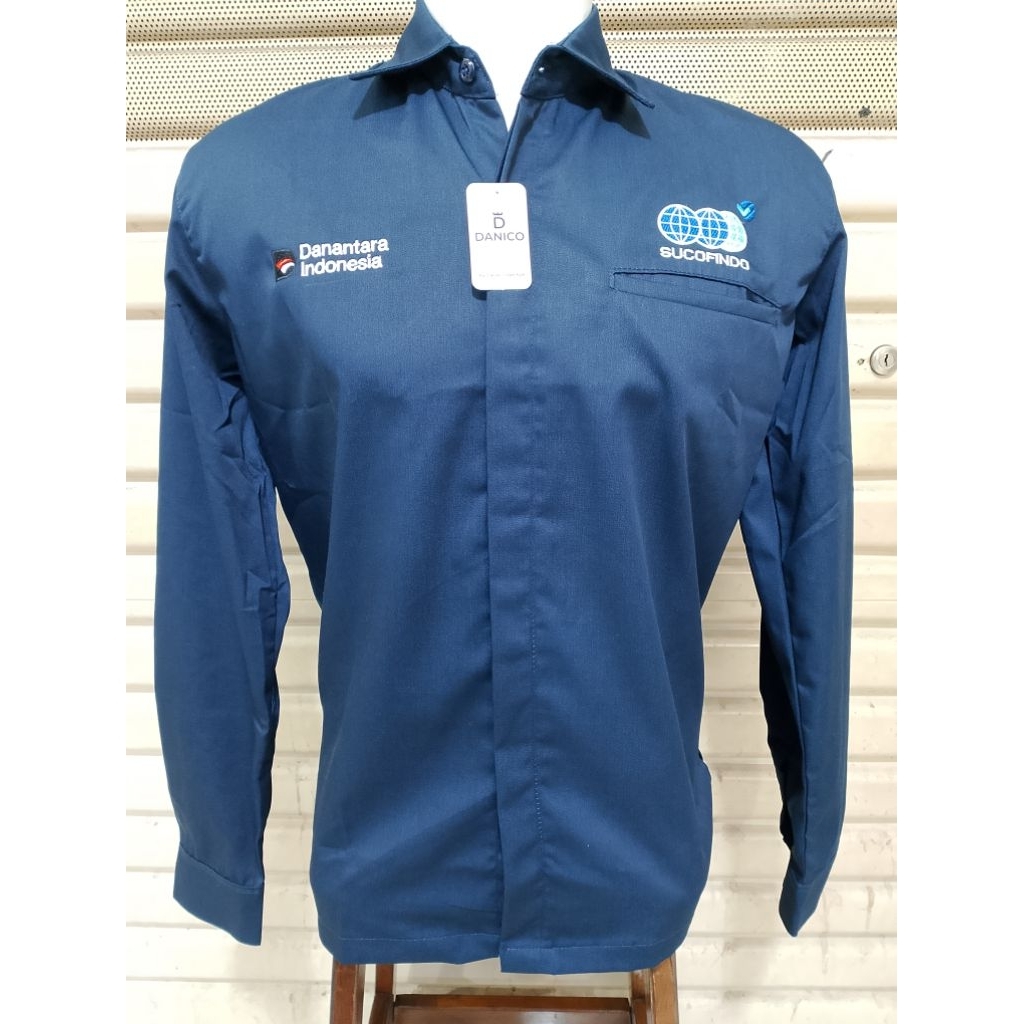 Kemeja SUCOFINDO Seragam Sucofindo Nevy Lengan Panjang