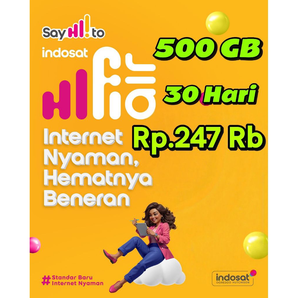Kuota Hifi Air 500 GB Indosat dan TRI