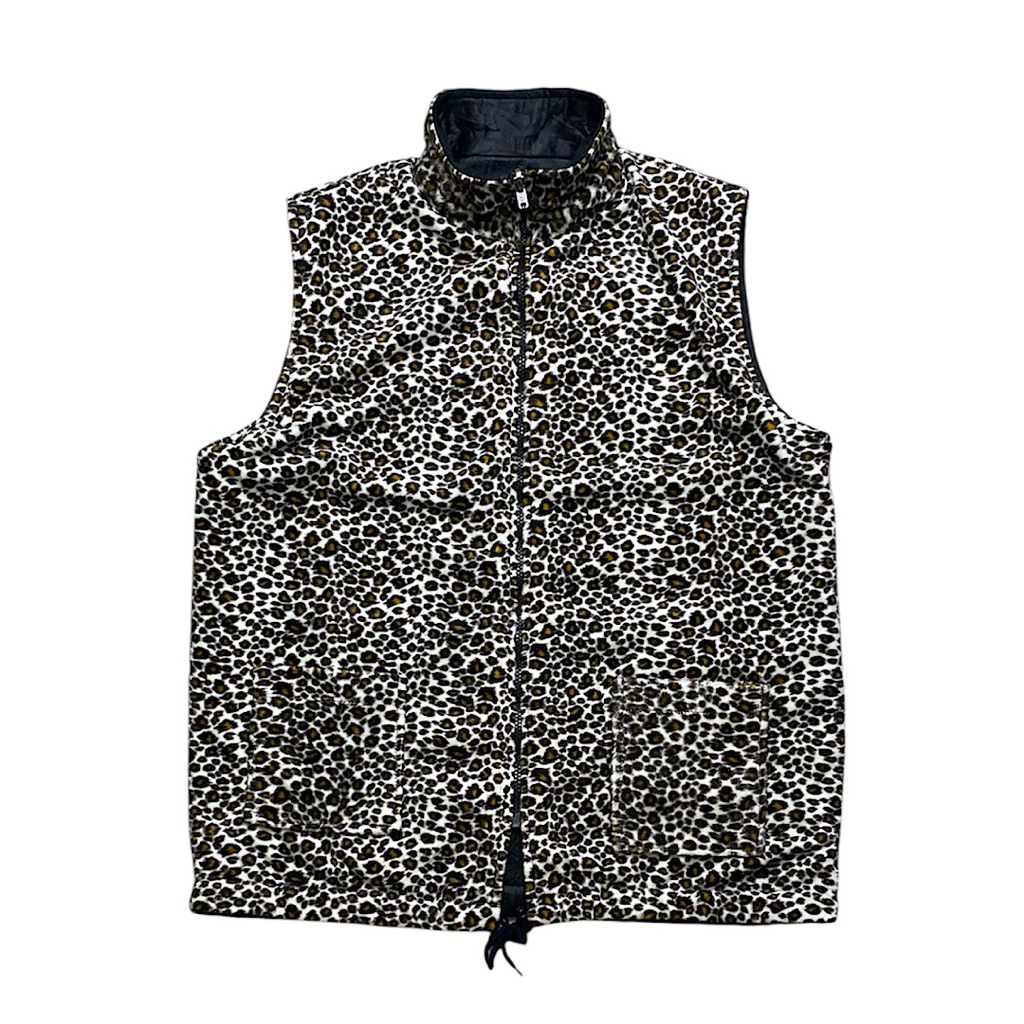 Unbrand Reversible vest motif leopard rompi second 1