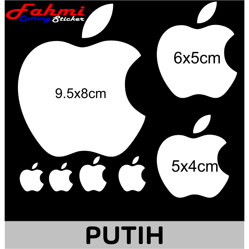 STIKER LOGO APPLE. IPHONE .NETBBOK,LAPTOP.HP