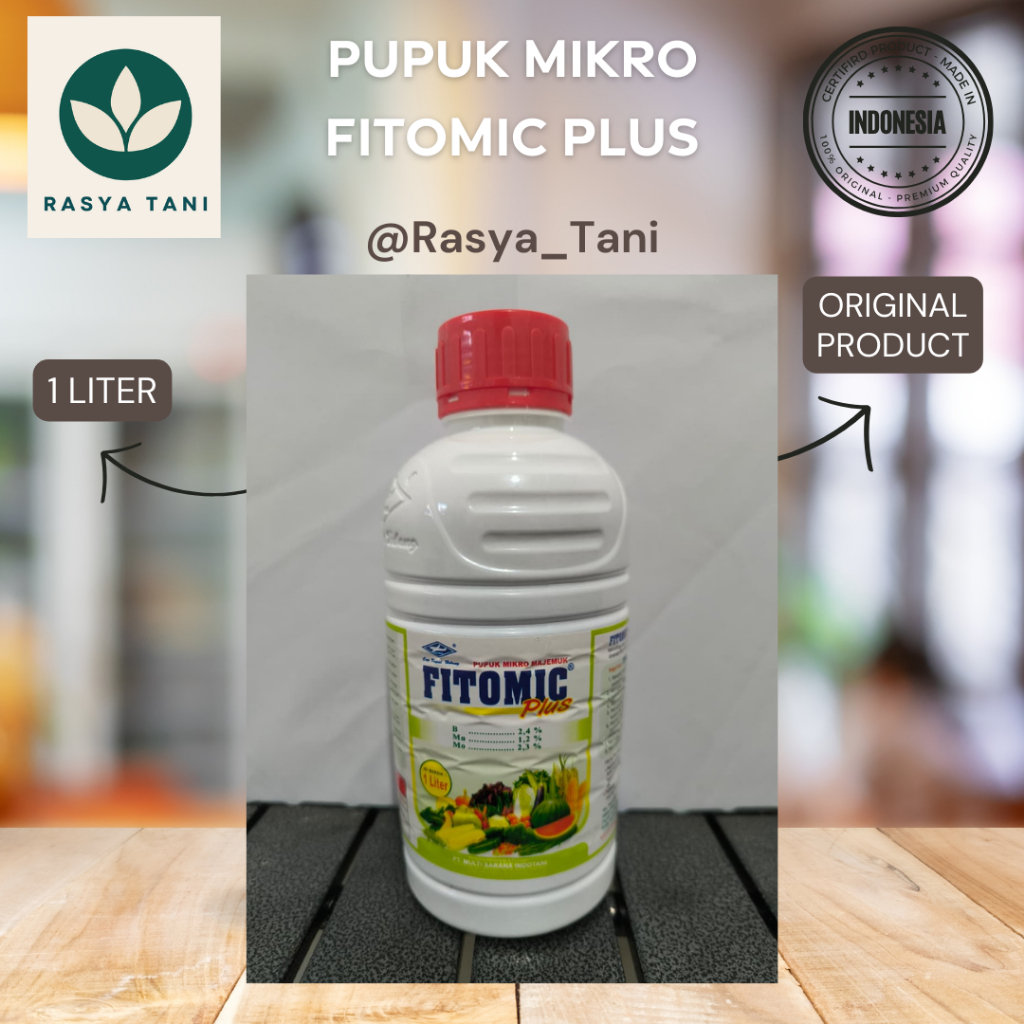 Pupuk Mikro Fitomic Plus 1 Liter - Nutrisi Lengkap Penyubur Tanaman Kalsium