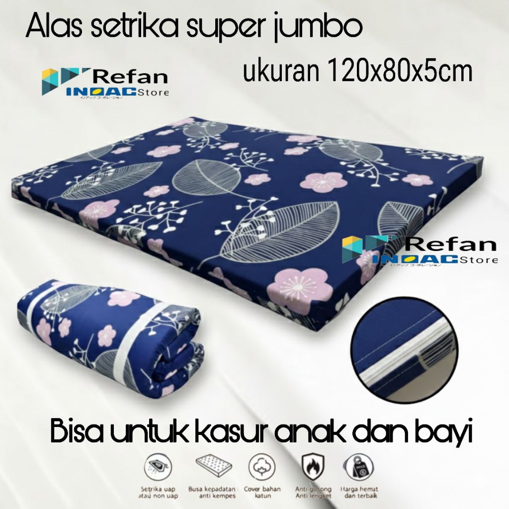 Alas setrika inoac.super jumbo 120x80x5cm.Alas setrika busa.kasur bayi.busa Inoac.inoac