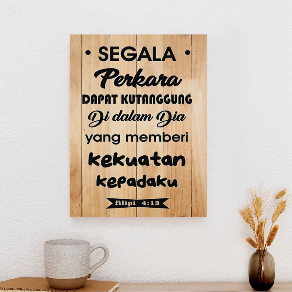 Hiasan Dinding Kristen Kutipan Ayat Alkitab / Walldecor Dinding Ruang Tamu Gambar Yesus