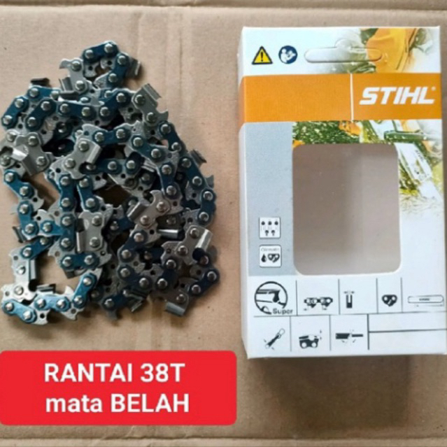 Rantai Chainsaw / Senso STIHL 22 Inch 38 Mata ( 22”/38T ) Belah Original