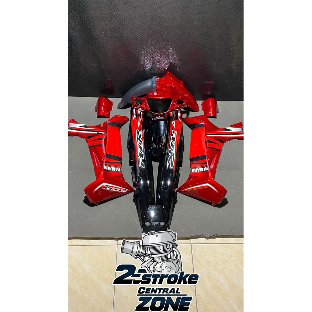 cover full body set halus yamaha fiz r merah hitam
