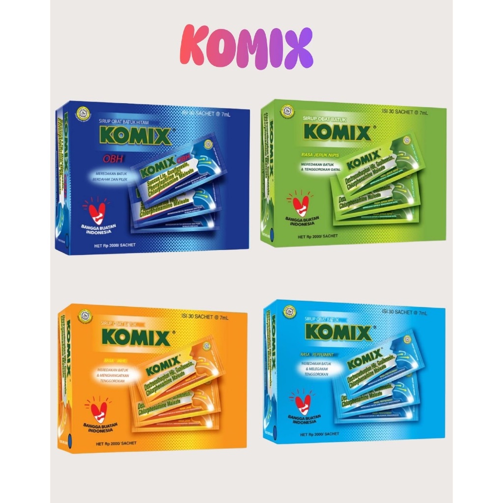 KOMIX OBAT BATUK 1 Box / 30 Pcs