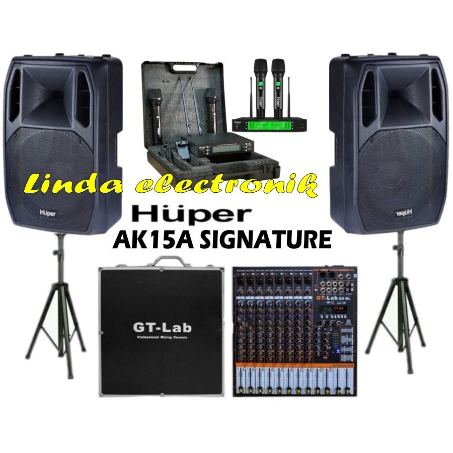 paket sound system huper ak15a signature gt lab 6 6 ch sk18pro original