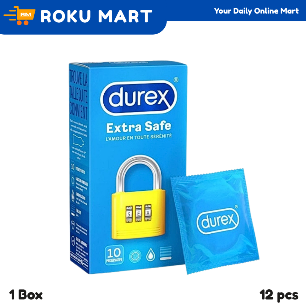 DUREX Extra Safe 12 pcs / Kondom Durex Extra Safe Alat Kontrasepsi