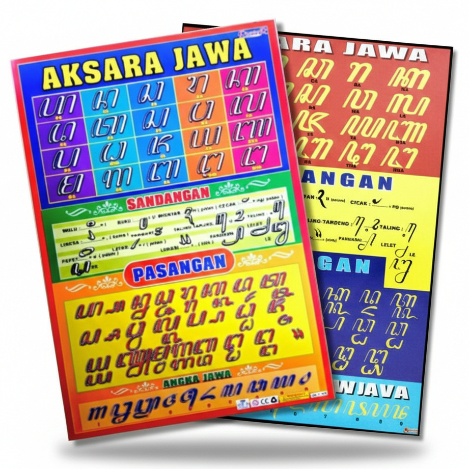 Poster Aksara Jawa Murah Poster Mengenal Huruf Jawa