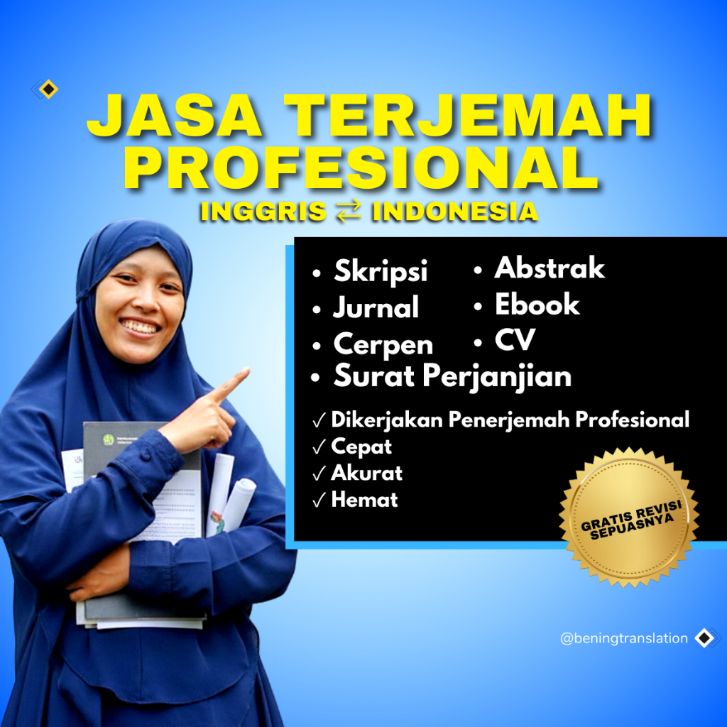 JASA TRANSLATE BAHASA INGGRIS | Penerjemah Bahasa Indonesia ke Inggris dan Sebaliknya