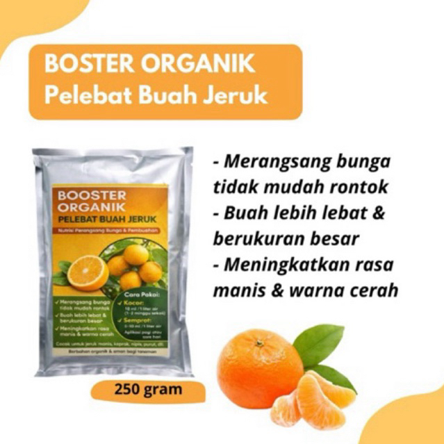 Booster Organik Buah Jeruk Premium – Perangsang Bunga & Pembuah Jeruk Lebat 250g